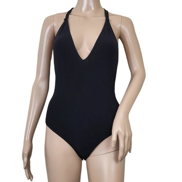 Free People V Neck Halter Bodysuit - Picture 1 of 3